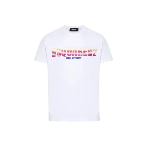DSQUARED 2 Ombré Logo Printed Crewneck T Shirt