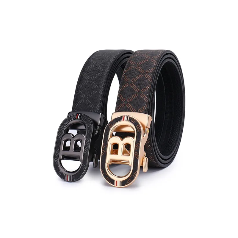 JONNY MOORE Top Grain Cow Leather Belts Unisex 3.5CM-3