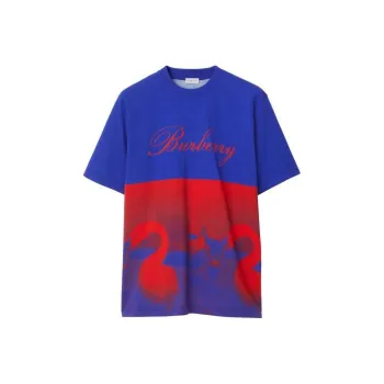 Burberry Swan Printed Two Toned T Shirt