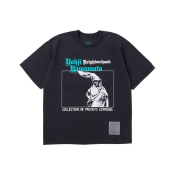 Yohji Yamamoto X Neighborhood Graphic Printed Crewneck T Shirt