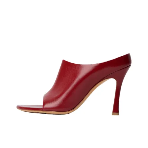 Bottega Veneta Slide Slippers 9cm Women's Red