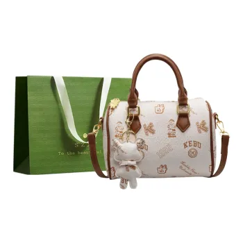 Three Ducklings PU Handbag Shoulder Bag Crossbody Bag Large Size Women's Ecru/Pink/Brown/Black
