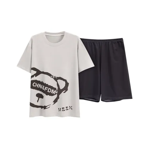 MADALLO Pajama Set Men's Light Gray