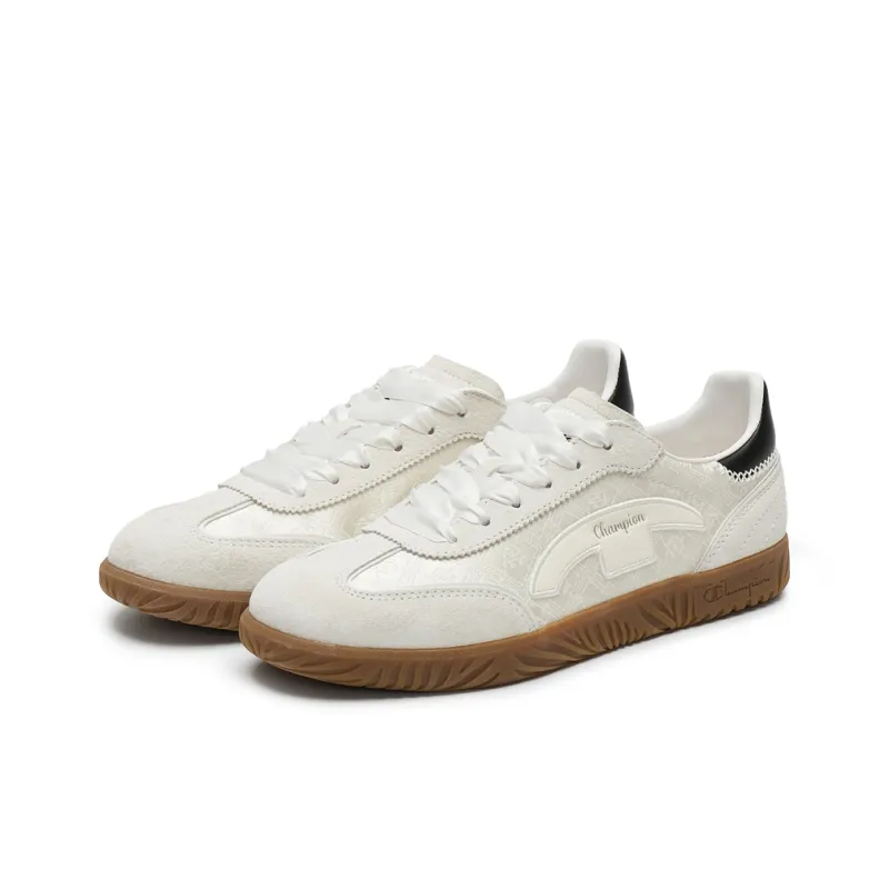 Champion T Trainers German Army Trainers 2.0 Balance Low Top Skateboard Shoes Women's Milk White/Black-2