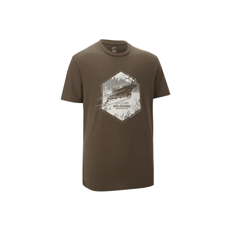DECATHLON T Shirt Men's Black Wood Color-0