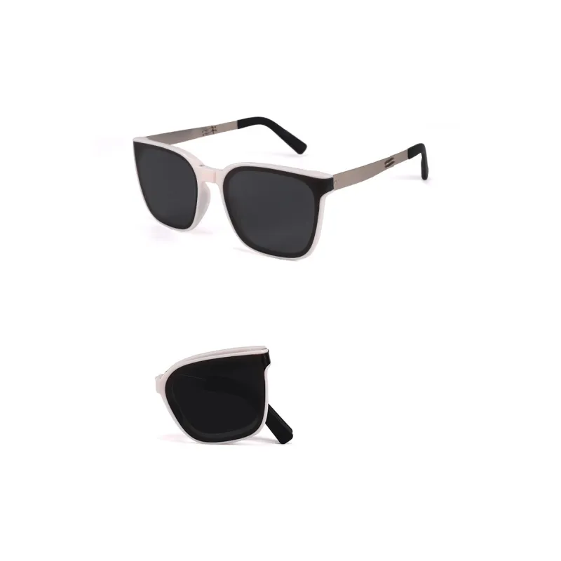NOME TR/Memory Plastic Metal Square Sunglasses Unisex-5