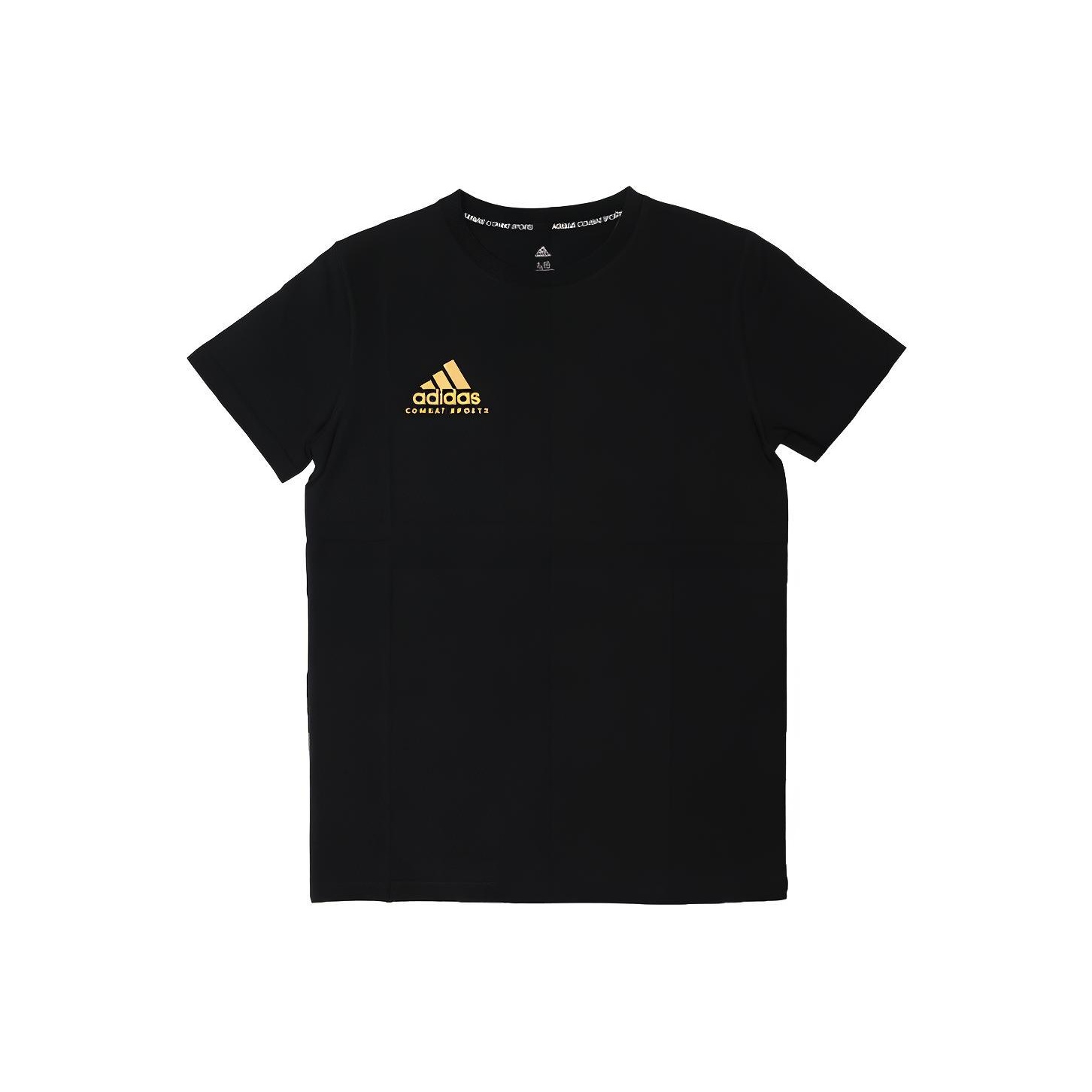 Adidas T-Shirts Men Black Gold Logo XL - POIZON