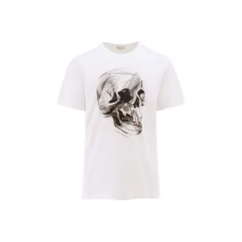 Alexander McQueen Skull Printed Crewneck T Shirt