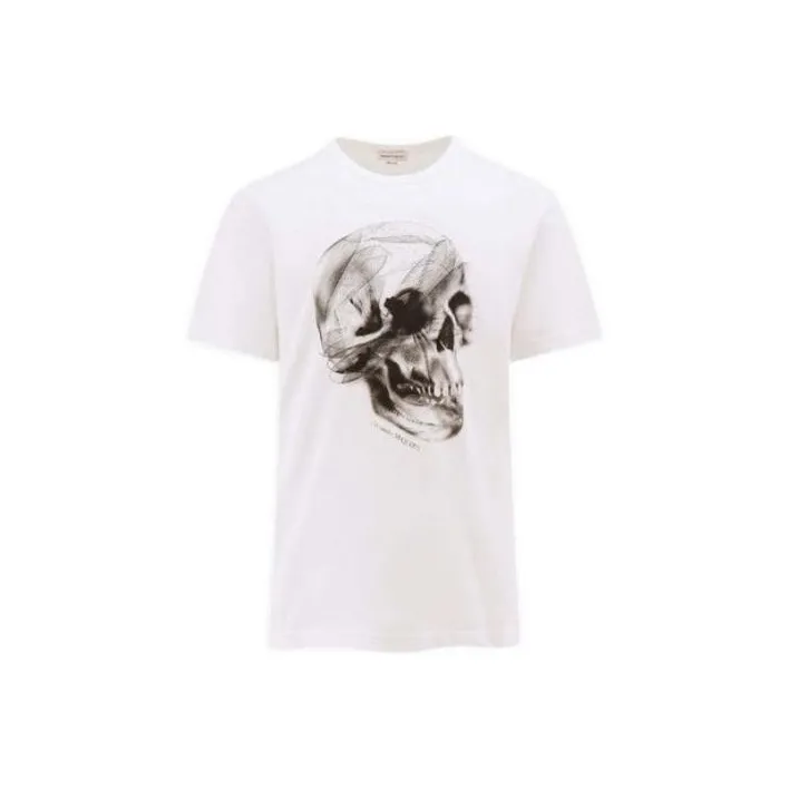 Alexander McQueen Skull Printed Crewneck T Shirt-0