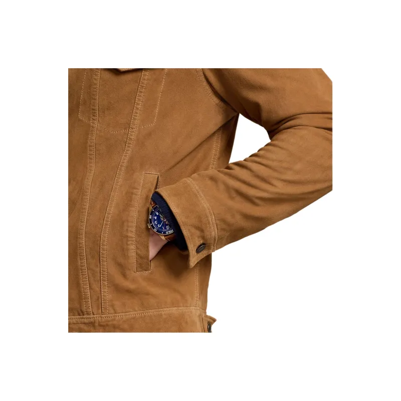 Polo Ralph Lauren Leather Jacket Men's Tan-3