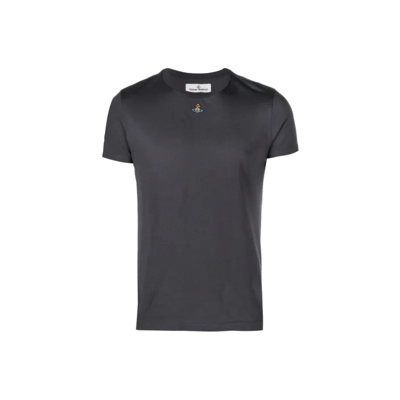 Vivienne Westwood Orb Logo embroidered Cotton T shirt-0