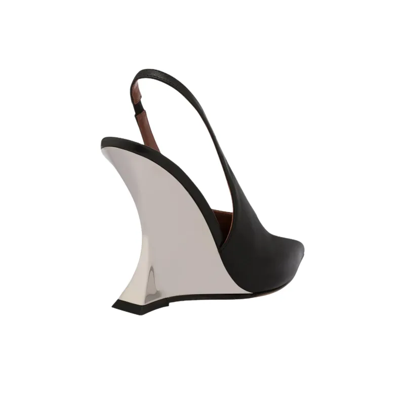 Paris Texas Nina Wedge Heel High Heels 10.5cm Women's Black-3