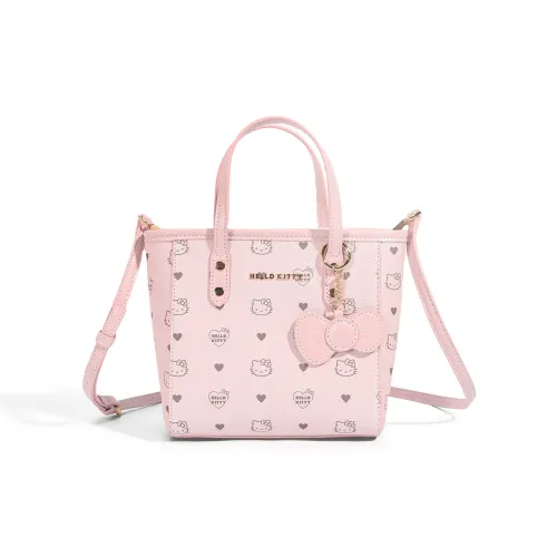 Pieces Kitty White Synthetic Leather Tote Handbag Shoulder Bag Basket Bag Women's Pink