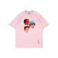 Pink Triple-Headed Triangle Avatar Short-Sleeved
