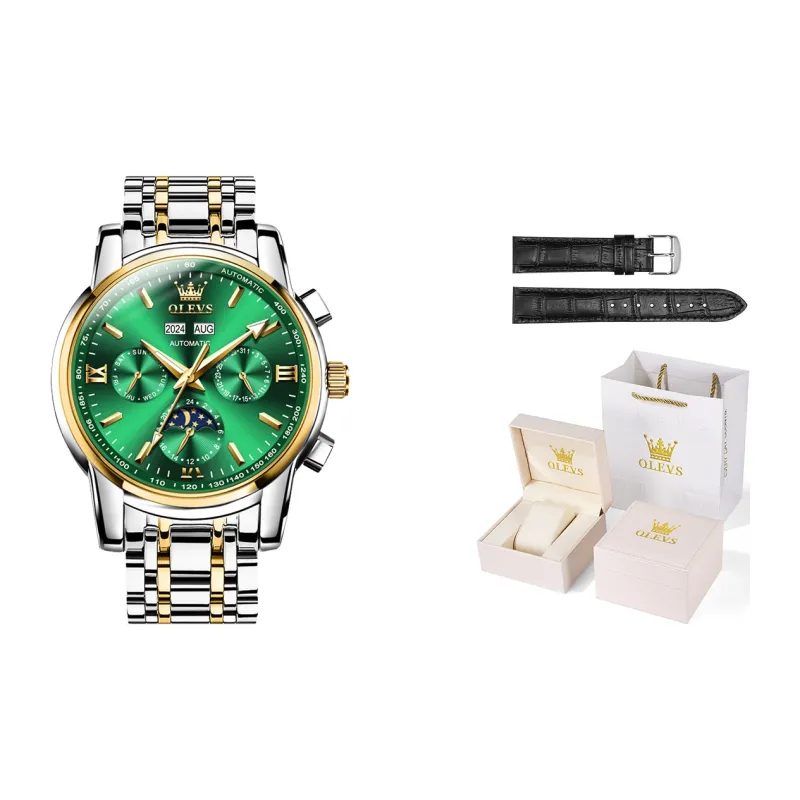 OLEVS Play The Cool Series Automatic Mechanical Movement Watch Men's Watches Blue Dial-25