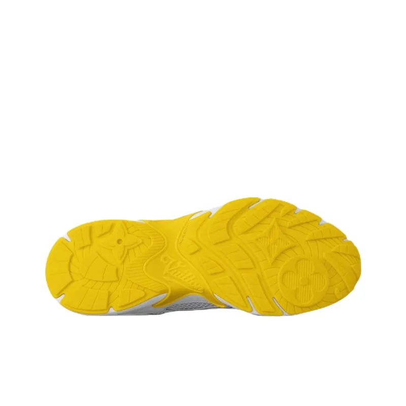 LOUIS VUITTON Olympia Low Top Casual Shoes Women's Silver Yellow-5