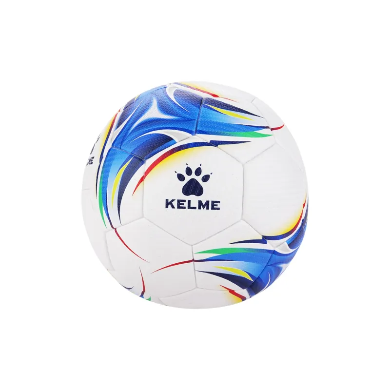 KELME Size 5 Ball Soccer PU White Neon Blue-0