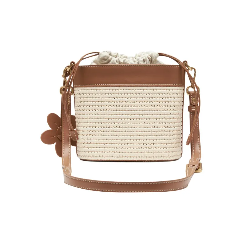 Staccato Fabric Crossbody Bag, Shoulder Bag Trumpets Women's Barley Rice-2