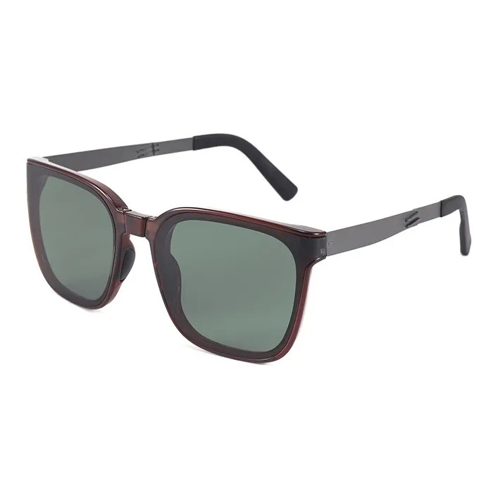 NOME TR/Memory Plastic Metal Square Sunglasses Unisex-6