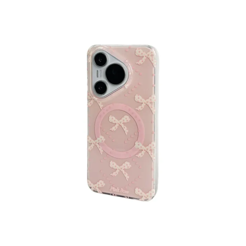 Sopi Acrylic Material Foundation Bow Phone Cases Compatibility  Huawei Mate 70/60/50/40 Pro/Pura 70/70 Pro+-6