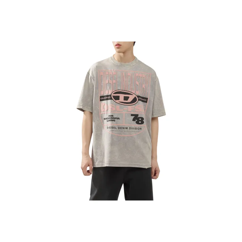 DIESEL T Shirts Men Gray-0