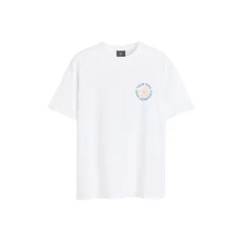 H&M T-Shirts Men White/Glow