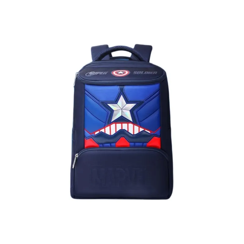 Disney Polyester Backpack Kids' Captain America Navy Blue/Spider Man Navy Blue/Iron Man Black-0