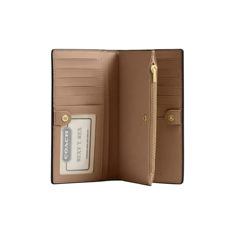 COACH Coated Canvas Wallet Trumpets Women's White & Chalk-1