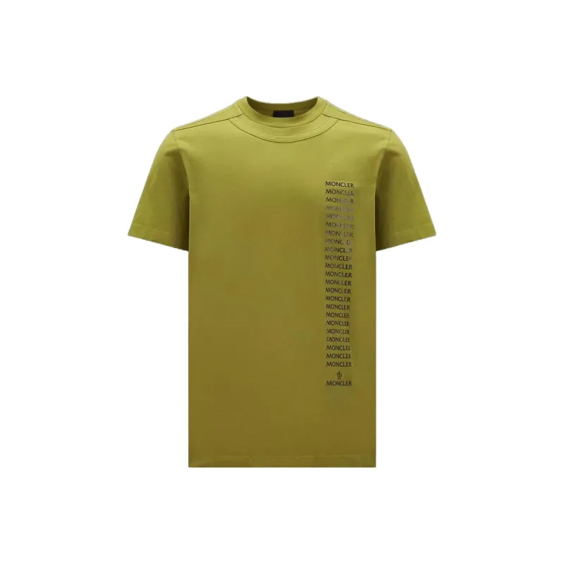 Moncler T Shirts Men Light Green-0