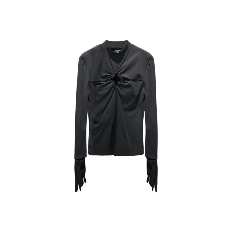 ANNAKIKI T Shirts Men Black-0