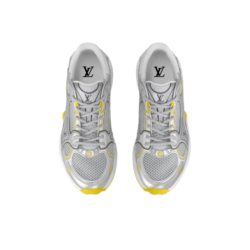 LOUIS VUITTON Olympia Low Top Casual Shoes Women's Silver Yellow-3