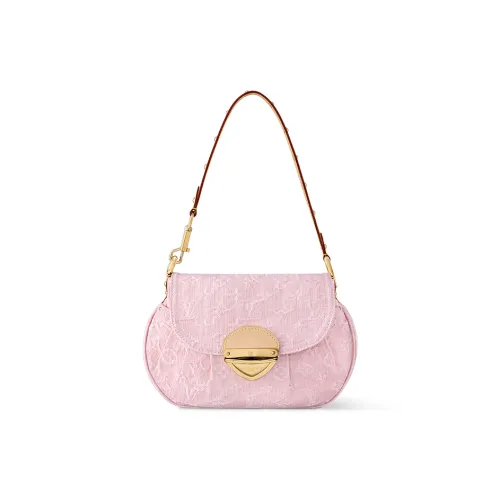 LOUIS VUITTON Sunset Cotton Shoulder Bag Women's Washable Pink