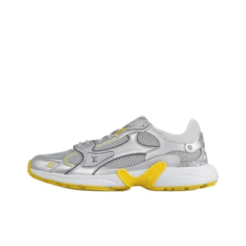 LOUIS VUITTON Olympia Low Top Casual Shoes Women's Silver Yellow