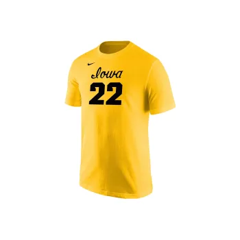 Nike Caitlin Clark Iowa T-Shirt Iowa Kaitlyn Clarke Size 22 Men's Yellow
