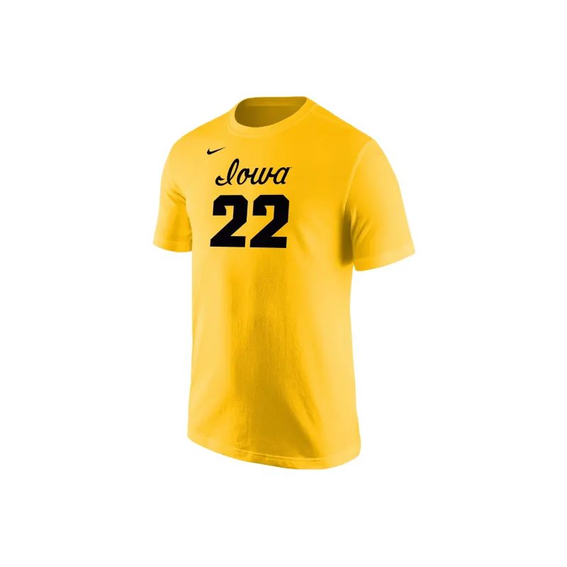 Nike Caitlin Clark Iowa T-Shirt Iowa Kaitlyn Clarke Size 22 Men's Yellow-0
