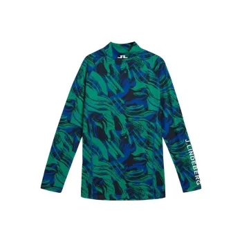J.Lindeberg Aello Soft Compression Print T Shirt Men's Green