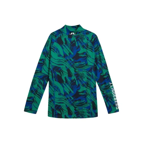 J.Lindeberg Aello Soft Compression Print T Shirt Men's Green