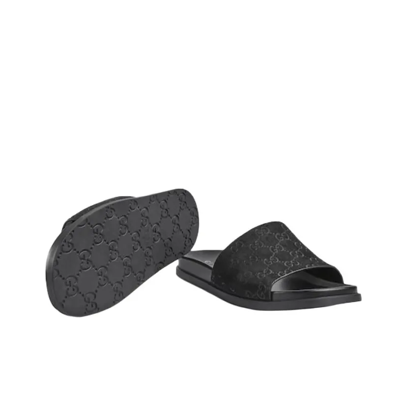 GUCCI Slide Slippers Men's Black-5