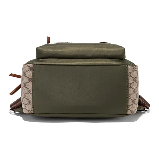 CLEVER& KETCH Oxford PVC Polyvinyl Chloride Backpack Women's Green/Black-4