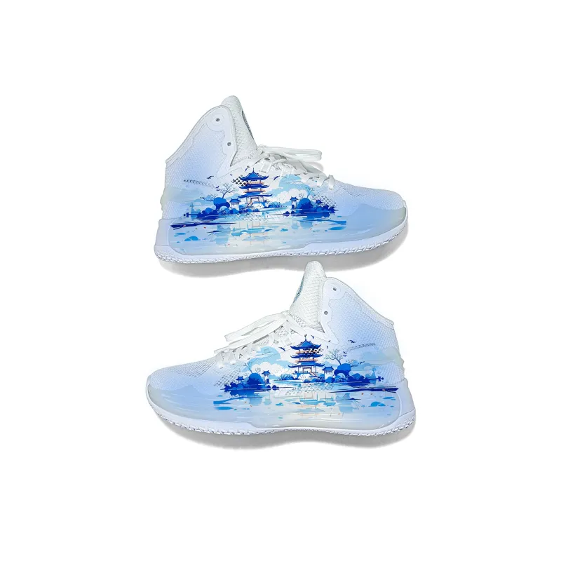 Cold Cicadas Yesterday Cushioned Slip Resistant Abrasion Resistant Breathable Mid Top Basketball Shoes Unisex-2