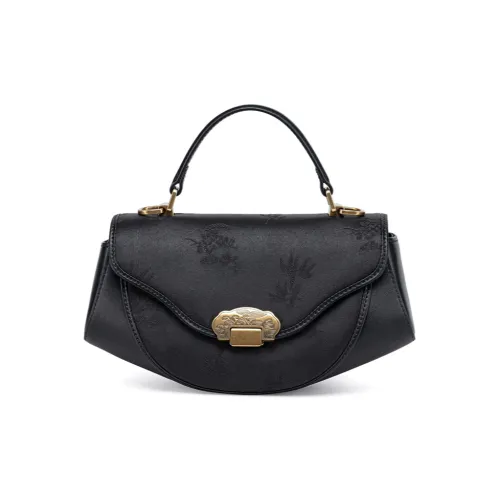 Liang Jin Ji Mulberry Silk Handbag Women's Nightly Black/Yellow White Cruise