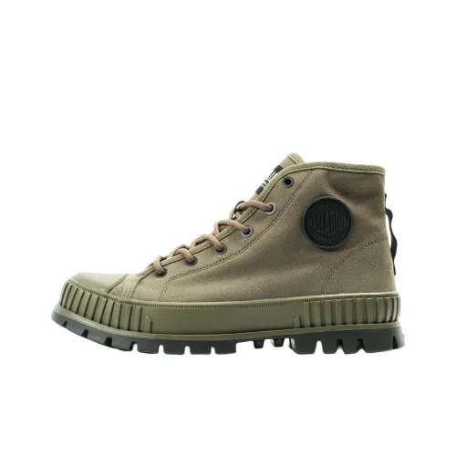 Palladium Cushioning And Breathable High Top Canvas Shoes Women's Green