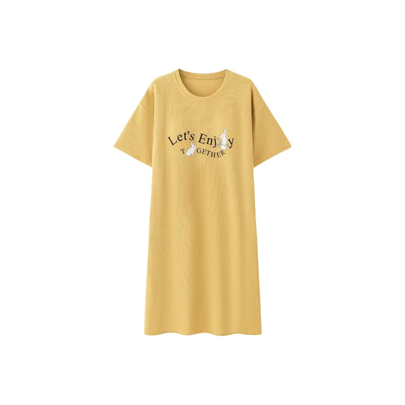 FENTENGCARE Nightgown Women's Sunflower-0