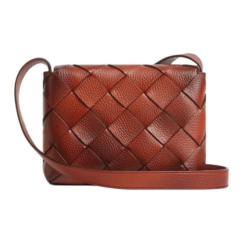 Bottega Veneta Diago Calfskin Crossbody Bag Men's Brown-2