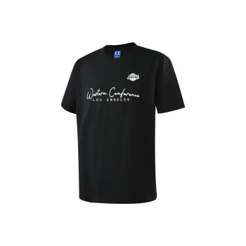 NBA Drop Shoulder Sleeve T Shirt Unisex Black