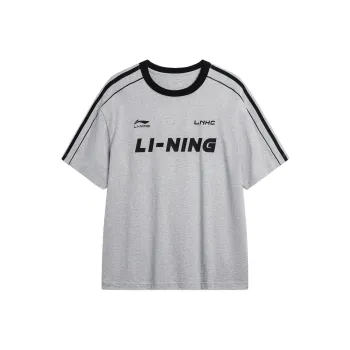 LiNing Sports Life Collection T Shirt Unisex Heather Gray Light Smoke Gray