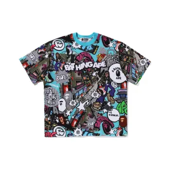 A BATHING APE Comic Art Relaxed Fit Tee
