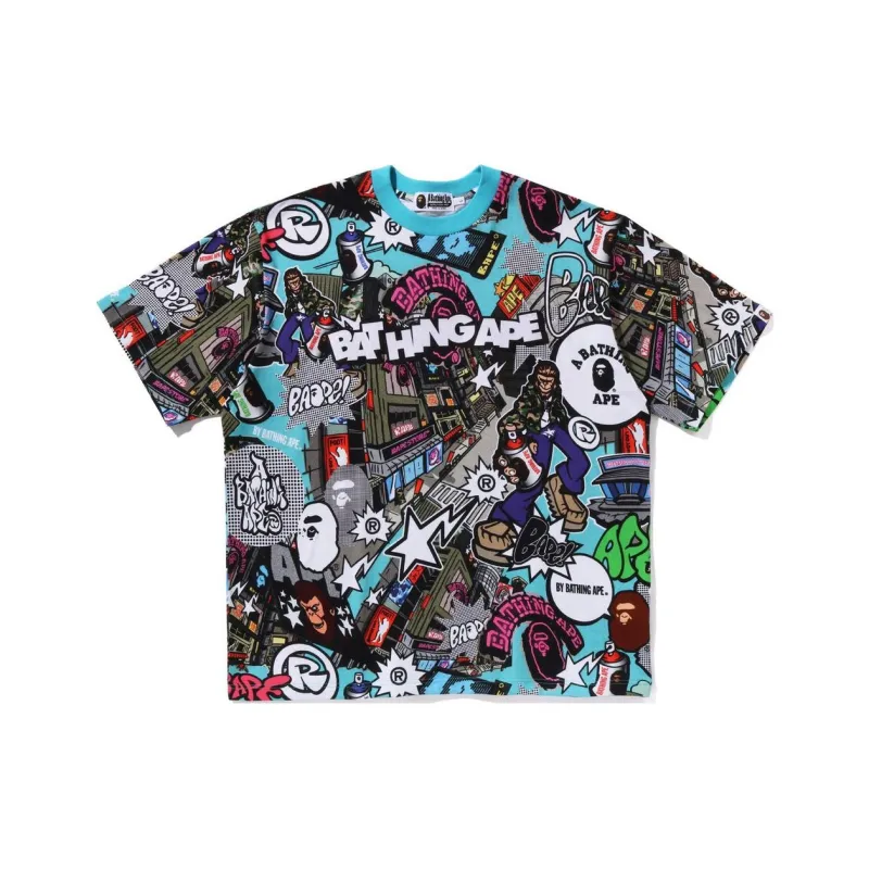 Bape Comic Art Relaxed Fit Tee-0