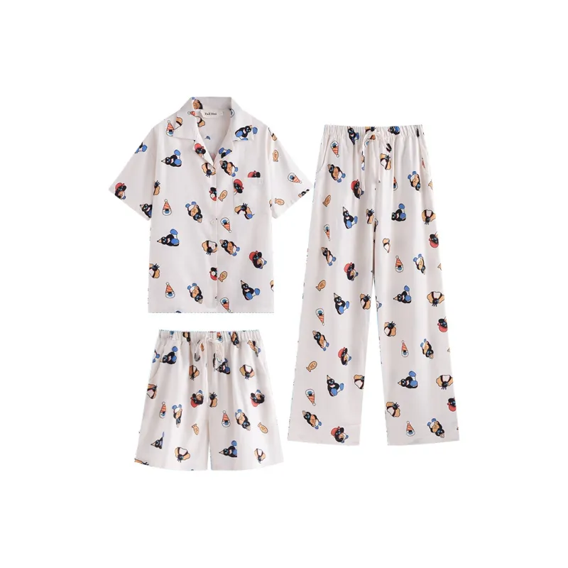 Wabi Town Pajama Set Women's White-0