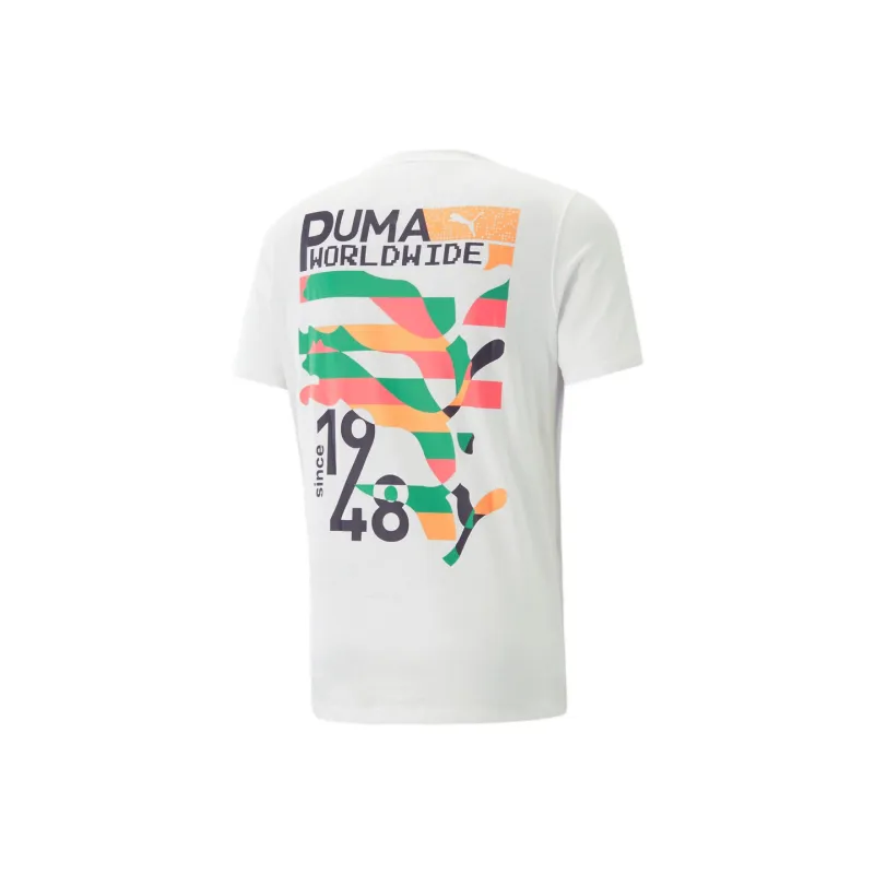 PUMA Worldwide Graphic T Shirts Unisex White-0